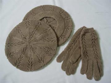 Winter Warm Knitted Cap and Gloves Set (KS-2116)