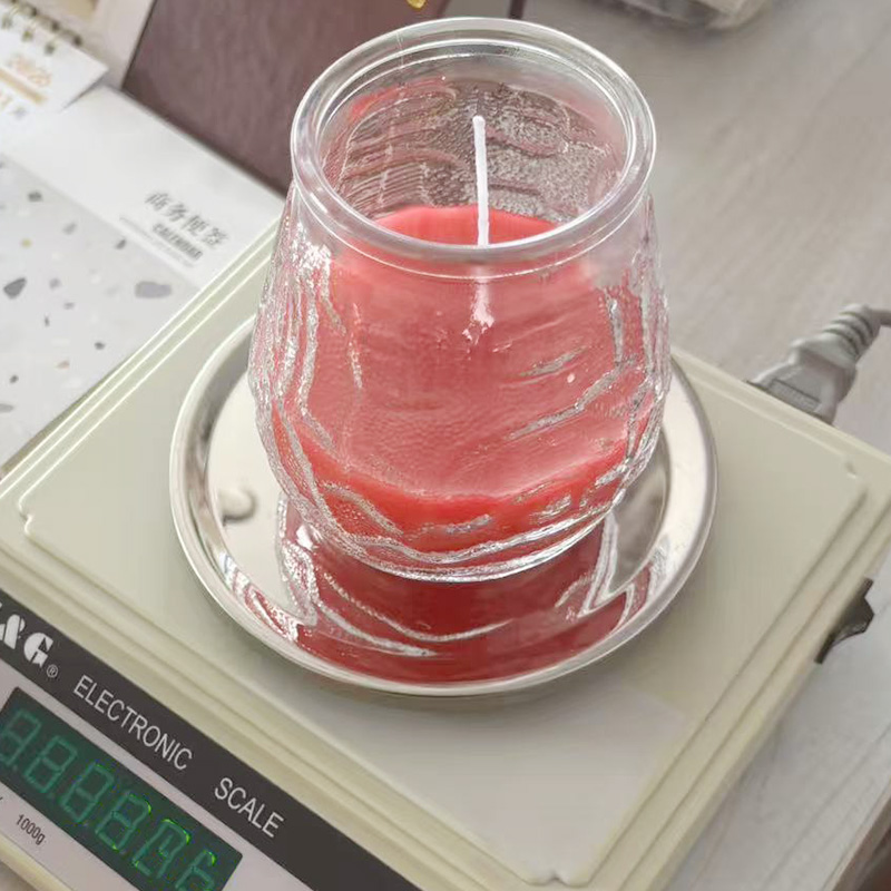 Свечка са шкляной банкі з алеем цытранелы для вулічных свечак