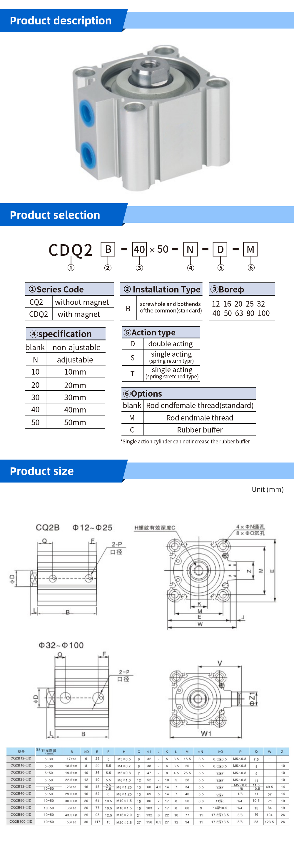 Compact-cylinder-CQ2-series