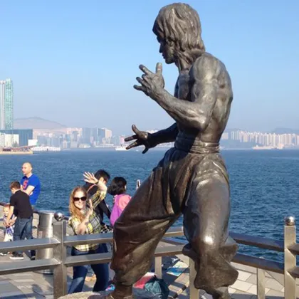 China famous outdoor garden decoration metal craft bronze bruce lee statue