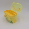 yellow household plastic storage box