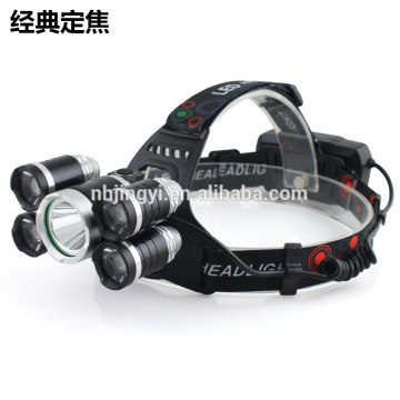 aluminum rechargeable camping hiking hunting 5leds Waterproof Headlamp