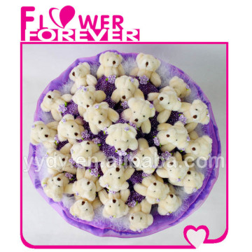 Mini Teddy Bear Flower New Year Gifts