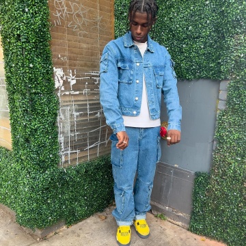 Blue Denim Jacket and Two-Piece Custom Jeans Suit for Men: Perfect Ensemble for Stylish Outfits