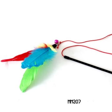 Butterfly Scratch Shake Rotate Catch Training Plastic Interactive Cat teaser toy with feather teaser stick
