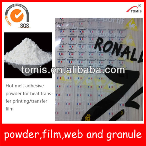 PES hot melt adhesive powder for transfer film