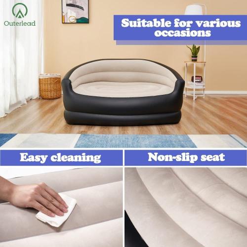 corner outdoor sofa Inflatable Couch Sofa for Outdoor and Living Room Factory