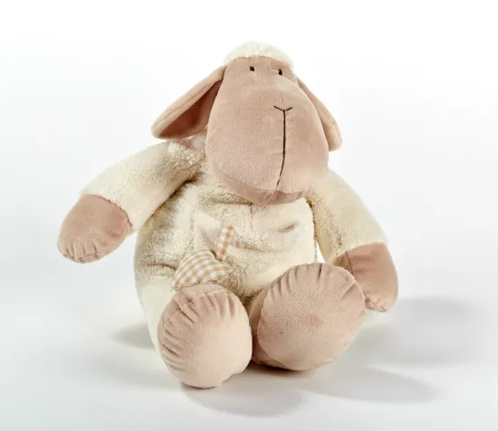 Cream Plush Sitting Sheep Toys for Kids