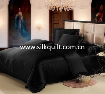 OKEO-TEX100 Certificate filled hand pulled silk/black quilt