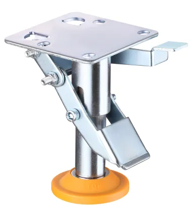 Custom Heavy Duty Swivel Plate Footmaster Retractable Self-Leveling Nylon Caster Wheel for Workbench