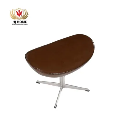 Hot Sale: Authentic 1974 Brown Leather Arne Jacobsen Egg Chair and Ottoman by Fritz Hansen