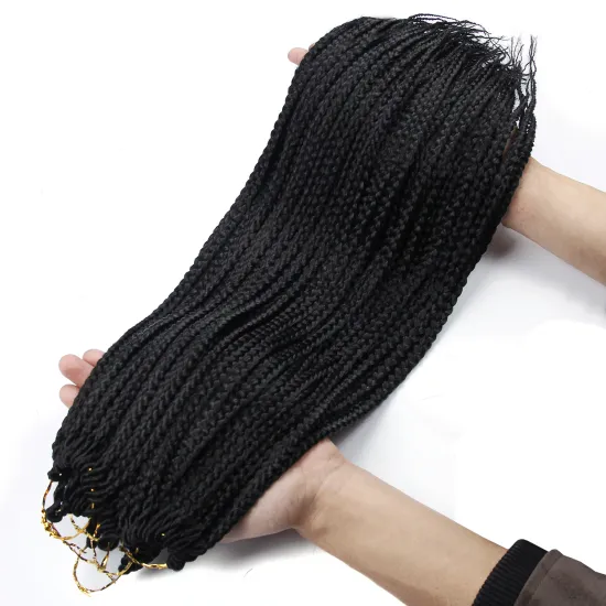 24Inch Medium Box Braids Crochet Hair Crochet Box Braids Small Synthetic Hair Extensions Dreadlocks Synthetic Hair Extension