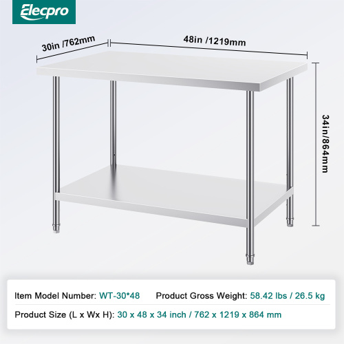 stainless steel work table with wheels stainless steel work table with over shelf Factory