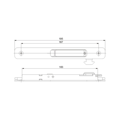 Cerradura deslizante para ventanas de aluminio