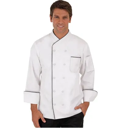 Customizable Logo White Short Sleeve Chef Jacket for Restaurant, Bar, and Kitchen Uniforms