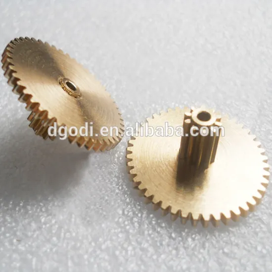 small pinion brass double spur gear for small dc motor
