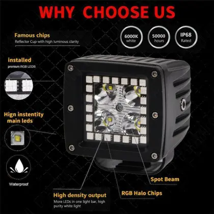 Factory Wholesale 20W Truck Fog Lights & LED Work Lights for Toyota