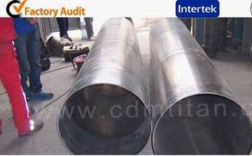 Titanium welded pipe