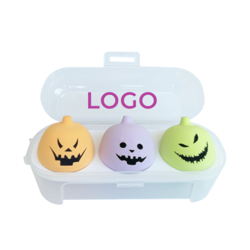 Halloween-Themed Private Label Makeup Sponge Boxes - Latex-Free Blender Packaging