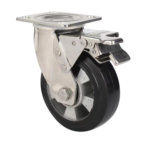 8in Caster Wheel Gummi -Ladungskapazität 410 kg
