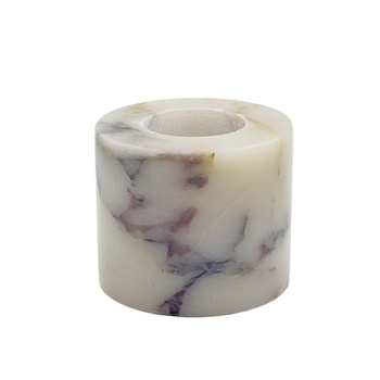 Modern Calacata Viola Marble Round Ball Candle Holder