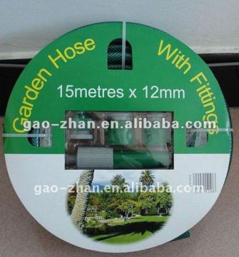 3-Layer PVC Reinforced Water Hose With 2-Way Hose Nozzle Set