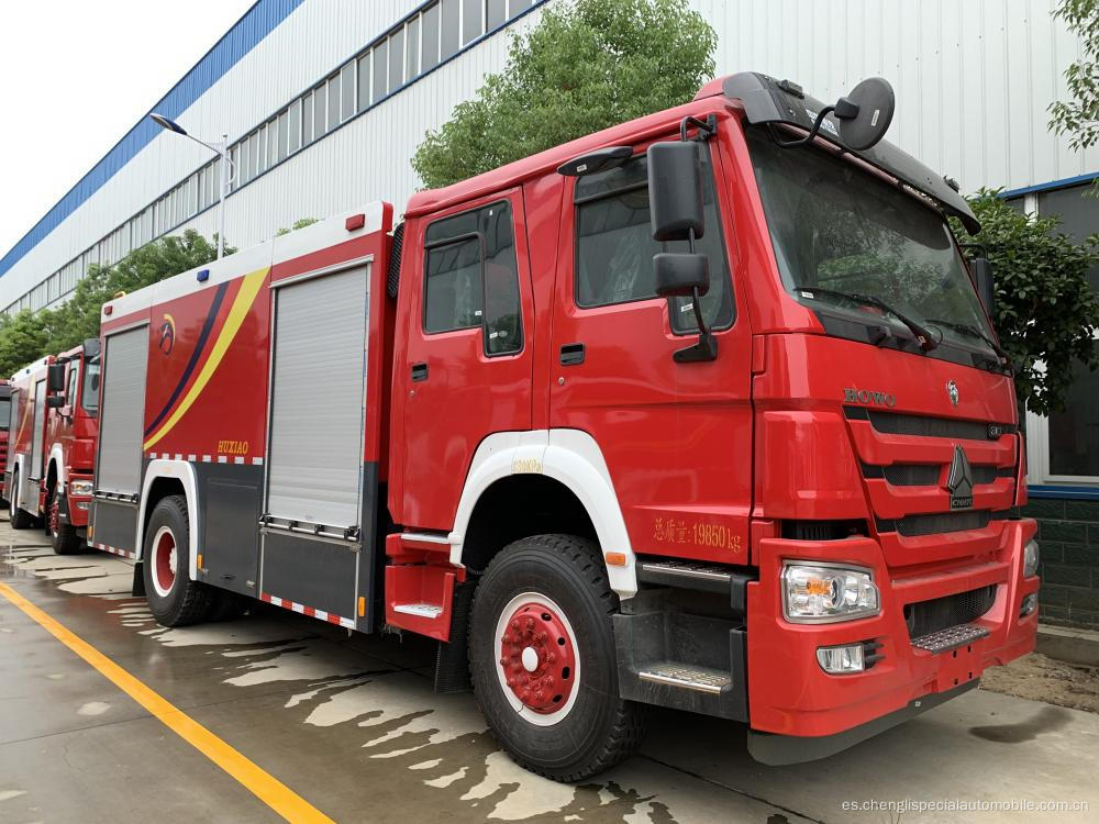 Camiones de bomberos de espuma de agua de Howo