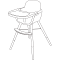كرسي مرتفع حديث قابل للتعديل للأطفال