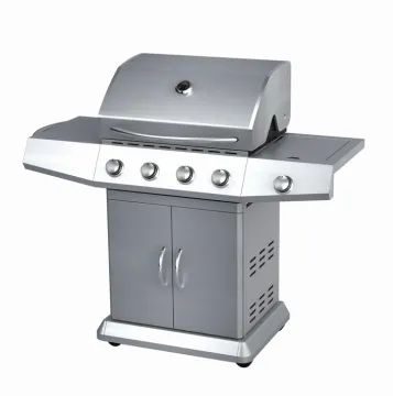 Stainless Steel Made 4 Burners Gas Grill with Side Burner