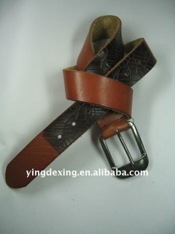 fashion leather belt, brown leather belt,E11