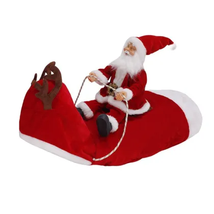 Christmas pet funny clothes Santa riding deer clothes
