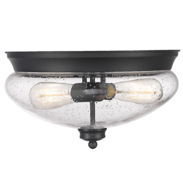 Modern Indoor Bathroom Seeded Glass Flush Mount Ceiling Lights for Home Stairwell and Balcony
