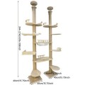 Luxury Modern Large Interactive Indoor Wooden Cat Tree House Scratcher Multi-Level Playground Hanging Toy Resting Platform