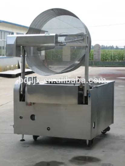 Automatic discharge industrial frying machine