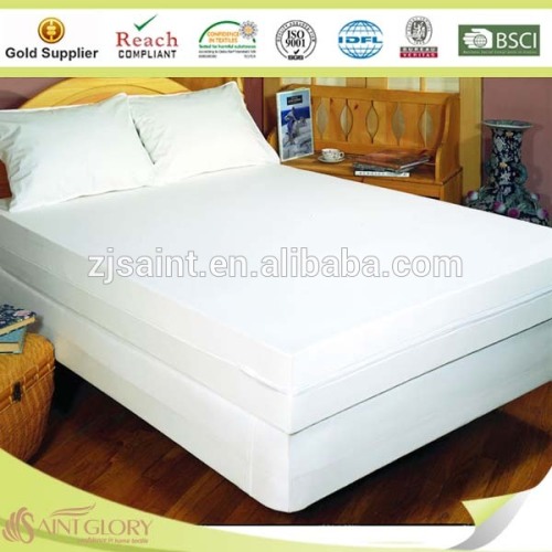 Waterproof bed bug proof mattress cover with zipper