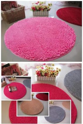 Chenille Round Rugs Decrotive Bedroom Rugs Runner Rugs