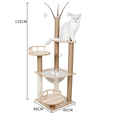 Custom Wooden Cat Scratching Tree Post