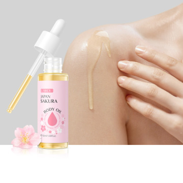 Care della pelle a marchio del distributore: acido ialuronico e olio per il corpo della vitamina C per idratazione e illuminamento