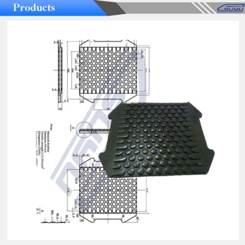 Grooved Turnout Rubber Pad for Railway Sleeper 15221602790