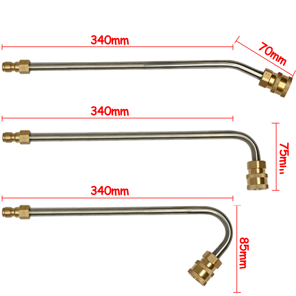 Yüksek Basınçlı Tabancalı Uzatma Değirmen Yıkama Metal Jet Lance 1/4 "Hızlı Konnektör Yedek Lance Oto Yıkama Tabancası Temiz Çubuk