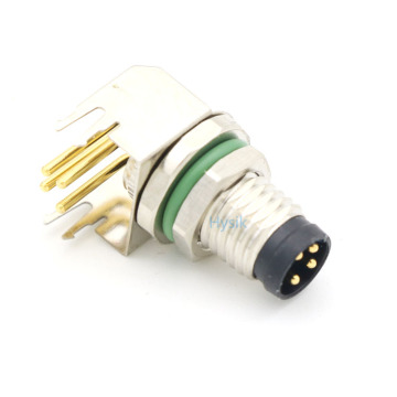 right angle connector M8 male PCB sensor connector ,M8 connector manufactuer