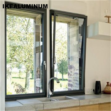 Ikealuminum 2024 European Triple Glazed Window: Tempered Glass Awning Tilt and Turn Aluminum Window