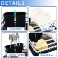 dish rack drainer with tray