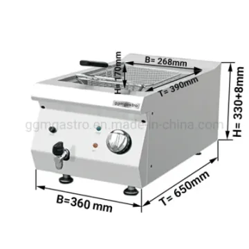 Kitchen Equipment Counter Top Commercial Chips Electric Deep Fryer with Drain Tap