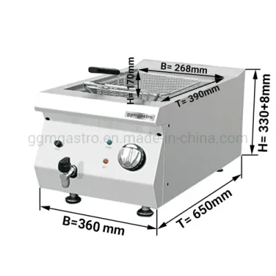 Kitchen Equipment Counter Top Commercial Chips Electric Deep Fryer with Drain Tap
