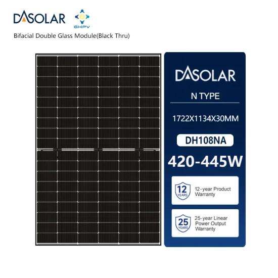 High Efficiency DAS Solar Panels: 420W, 425W, 430W, 435W, 440W, 445W Bifacial PV Modules with Black Frame - DAS-DH108NA Solar System