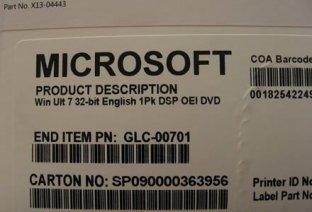 Windows 7 Ultimate 32bit or 64 bit DVD OEM Made In Singapor