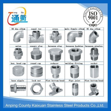 Stainless steel 304 or 316 pipe fitting,tube fitting