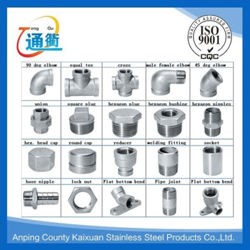 hot sell stainless steel pipe fitting names and parts