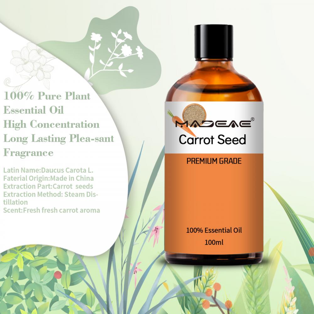 Aceite de semilla de zanahoria de destilación de vapor puro y natural para el cuidado de la piel
